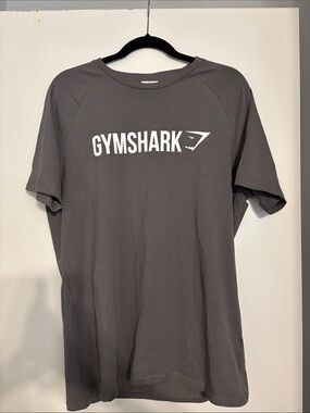 Gymshark Charcoal T-Shirt with White Logo Mens Large
